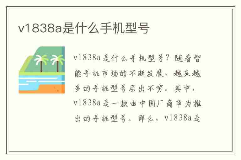 v1838a是什么手机型号(vivov2165a是什么手机型号)